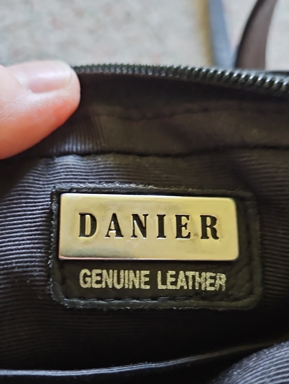 Danier Soft Black Leather Crossbody Travel Bag